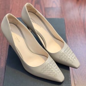 Bottega Veneta Intrecciato Point Toe Leather Pump